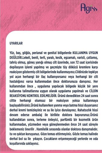 Agiss Tüm Ciltler İçin Tüm Vücut Genital Bölge Kadın Tüy Dökücü Sprey 4x155 ml
