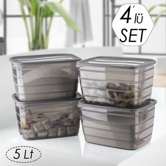 Porsima 2318 8'li Plastik Saklama Kabı 4x5 lt