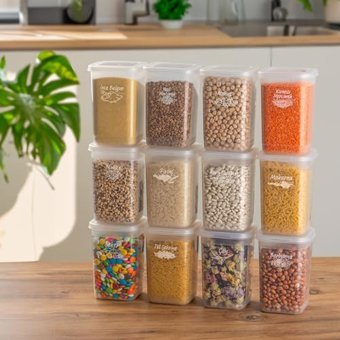 Porsima 24'lü Plastik Saklama Kabı 12x1.3 lt