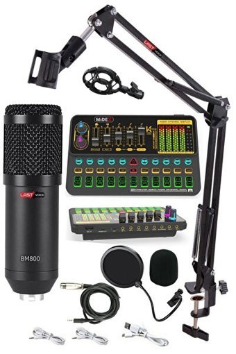 Lastvoice Lastvoice Bm800 Live Platinium Set Condenser Kablolu Yayıncı Siyah Masaüstü Mikrofon