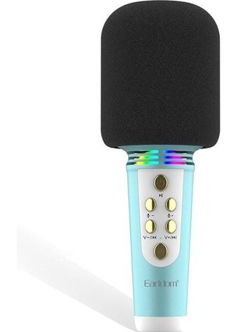 Earldom Mc6 Condenser Kablosuz Yayıncı Mavi El Mikrofon