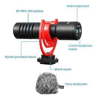 Boya BY-MM1 Condenser 3.5 mm Kablolu Yayıncı Siyah El Mikrofon
