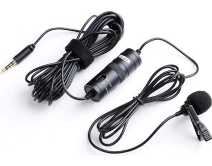 Boya By-m1 Condenser 3.5 mm Kablolu Yayıncı Profesyonel Siyah Yaka Mikrofon