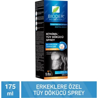 Bioder Bio Epilation Tüm Ciltler İçin Koltuk Altı Bacak Erkek Tüy Dökücü Sprey 175 ml