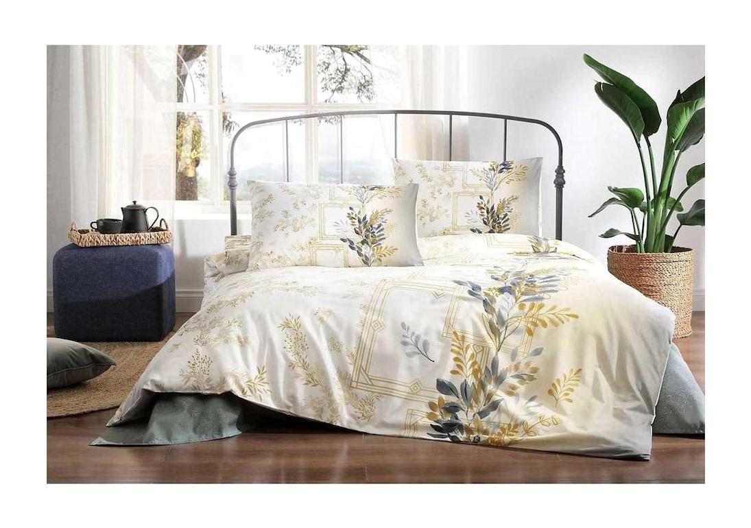Özdilek 60% Pamuk - 40% Polyester Dört Mevsim 200 x 220 cm Çift Kişilik Çarşaflı Desenli Nevresim Takımı Sarı
