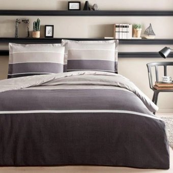Taç Pamuk Saten Dört Mevsim 200 x 220 cm Çift Kişilik Çarşaflı Desenli Nevresim Takımı Krem - Mor