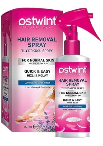 Ostwint Professional Normal Ciltler İçin Koltuk Altı Bacak Kadın Tüy Dökücü Sprey 150 ml