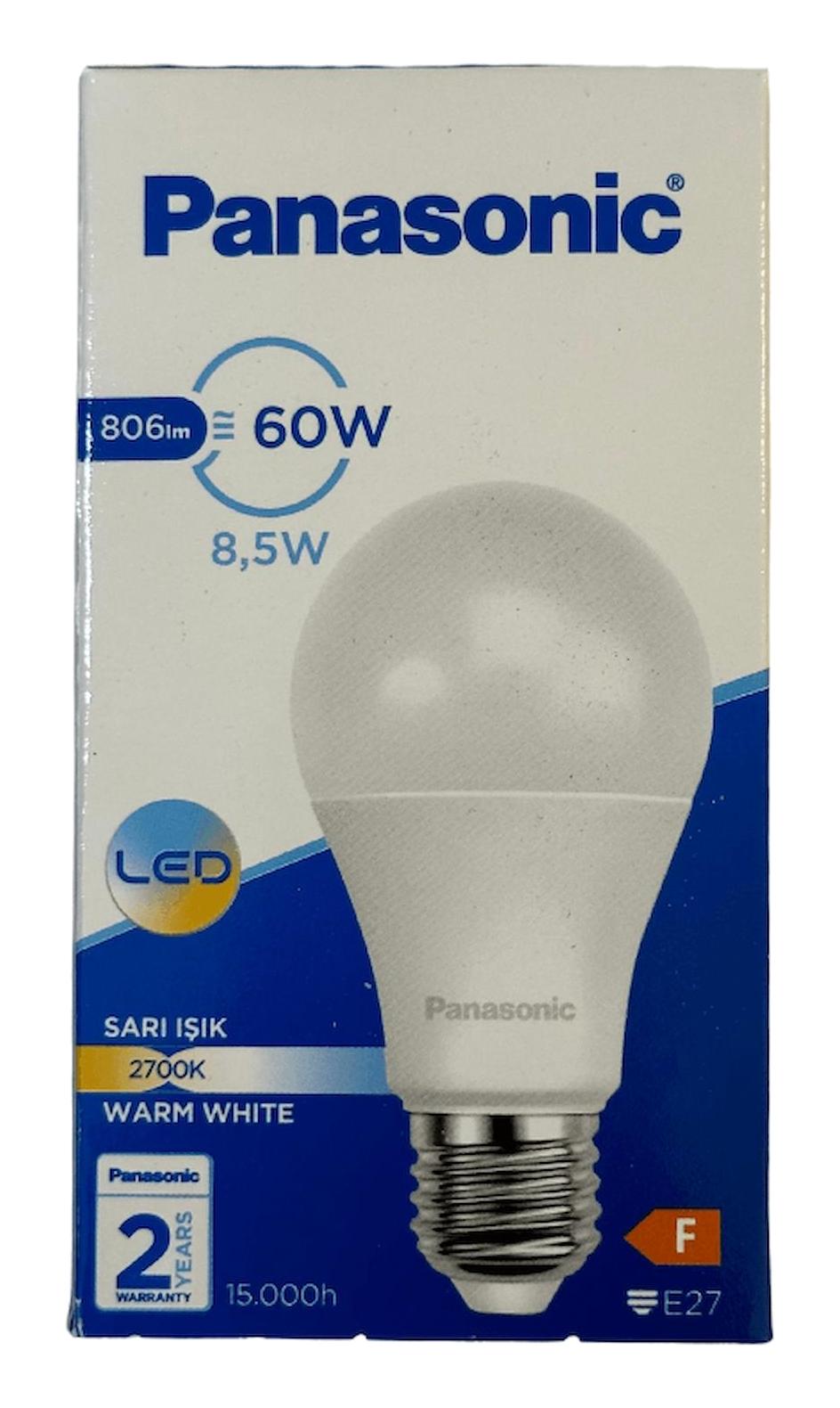 Panasonic 2700 K 8.5 W Tasarruflu Sarı E27 Armut LED Ampul