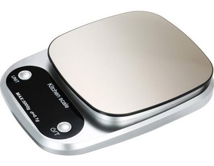 Kkmoon Su Geçirmez Yüzey Gümüş Dijital 5 kg Mutfak Tartısı