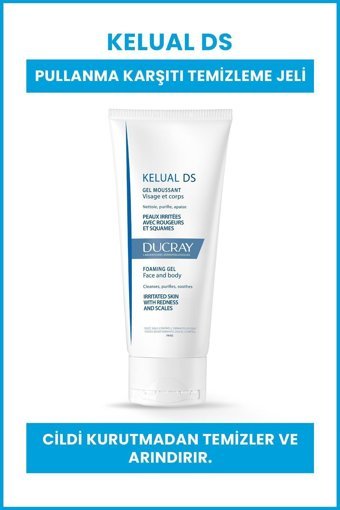 Ducray Kelual DS Pullanma Karşıtı Tüm Ciltler Yüz Temizleme Jeli 200 ml