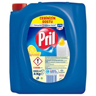 Pril 3'lü Güç Limon Kokulu El Bulaşık Deterjanı 4 kg