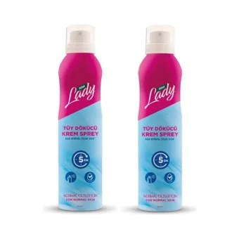 Derby Lady Normal Ciltler İçin Koltuk Altı Bacak Kadın Tüy Dökücü Sprey 2x150 ml
