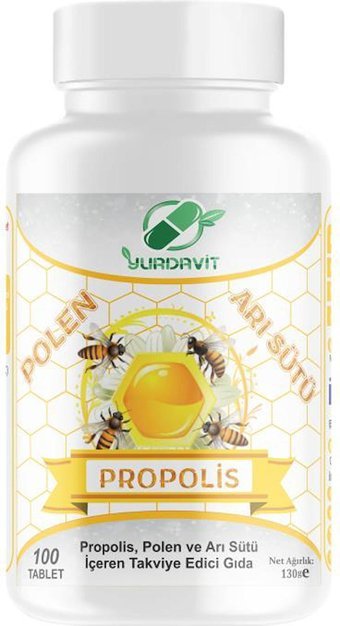Yurdavit Polen Yetişkin Arı Sütü 2x100 Adet
