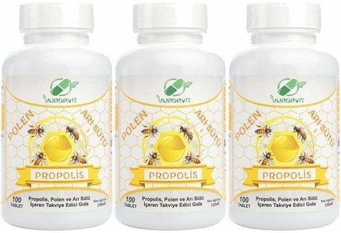Yurdavit Propolis Yetişkin Arı Sütü 3x100 Adet