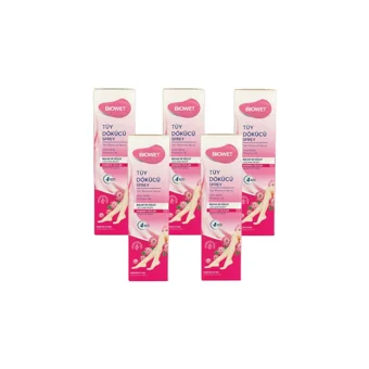Biowet Hassas Ciltler İçin Koltuk Altı Bacak Kadın Tüy Dökücü Sprey 5x150 ml