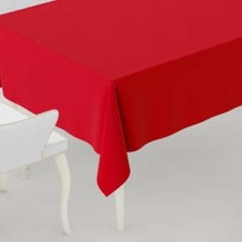 Zeren Home Polyester 150 x 220 cm Dertsiz Dikdörtgen Masa Örtüsü Kırmızı