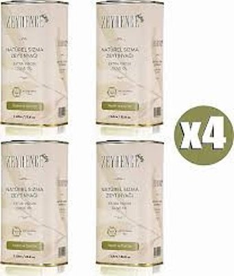 Zeyrence Soğuk Sıkım Teneke Sızma Zeytinyağı 4x1 lt