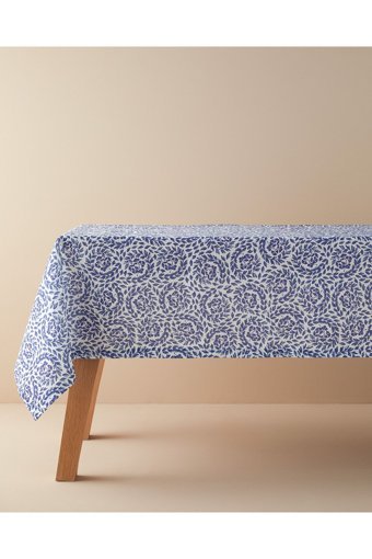 English Home Carnival Floral Polyester 150x200 cm Dikdörtgen Masa Örtüsü Mavi
