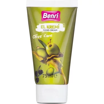 Benri Olive Care Zeytinyağlı Gliserinli Tüm Ciltler Organik Vegan Parfümlü El Kremi 75 ml