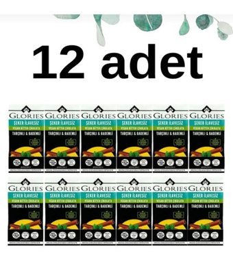 Glories Vegan Bademli Çikolata 12x55 gr