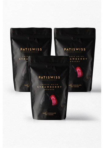Patiswiss Draje Çilekli Çikolata 3x80 gr
