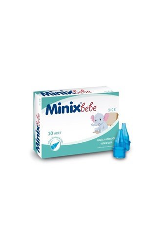 Minix Bebe Mavi Nazal Burun Aspiratörü Yedek Ucu 10'lu