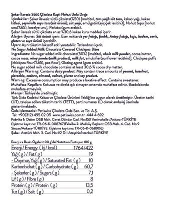 Patiswiss Draje - Şeker İlavesiz Çikolata 80 gr