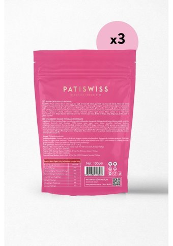 Patiswiss Draje Çilekli Çikolata 3x100 gr