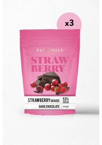 Patiswiss Draje Çilekli Çikolata 3x100 gr