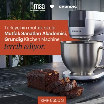Grundig KMP 8650 S 1000 W 4 lt Standlı Hamur Yoğurma ve Mutfak Şefi Gri