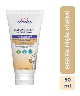 Bambino Vitaminli Parfümsüz Parabensiz Bebek Pişik Kremi 50 ml