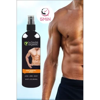Le Sandre Organics Tüm Ciltler İçin Koltuk Altı Bacak Erkek Tüy Dökücü Sprey 250 ml