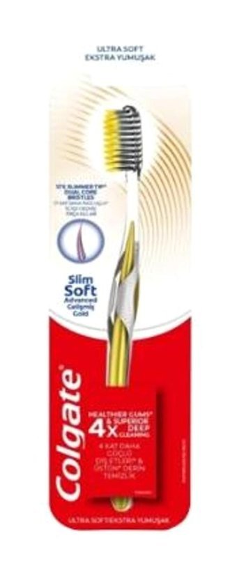 Colgate Slim Soft Advanced Gold Ultra Soft Manuel Yetişkin Diş Fırçası Çok Renkli 6 Adet