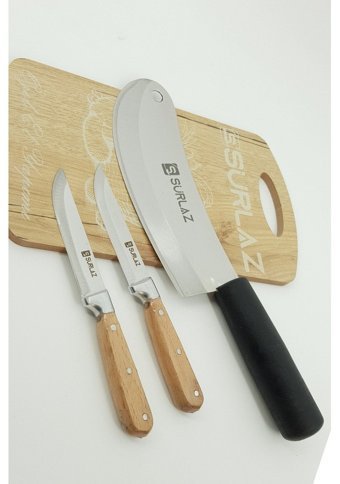 Sürlaz Ahşap Saplı 19 - 30 cm 2 Parça Düz Satır