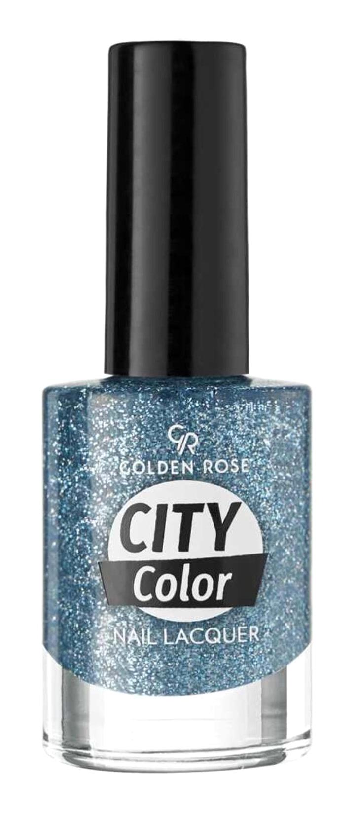 Golden Rose City Color Nail Lacquer Glittering Shades 106 Mavi Sedefli Oje