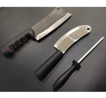 Sürlaz Plastik Saplı 17 cm 3 Parça Düz Satır