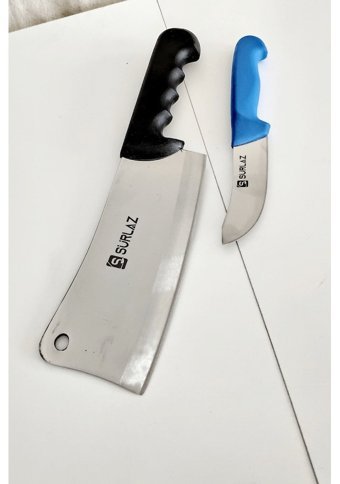 Sürlaz Plastik Saplı 19 - 11 cm 2 Parça Düz Satır