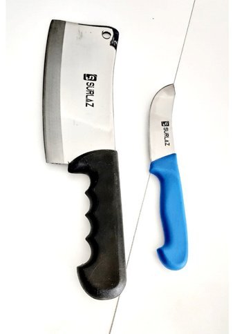 Sürlaz Plastik Saplı 19 - 11 cm 2 Parça Düz Satır