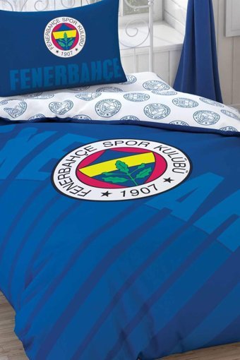 Taç Fenerbahçe Pamuk 160x220 cm Çarşaflı Tek Kişilik Nevresim Takımı Lacivert