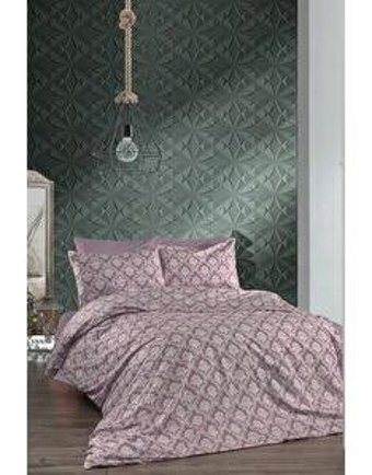 Maki Home Oryantal Pamuk-Polyester 160x220 cm Çarşafsız Geometrik Tek Kişilik Nevresim Takımı Lila