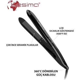 Lesima Sultan Serisi İyonlu 25 mm Saç Düzleştirici