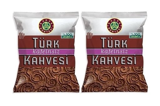 Kahve Dünyası Kafeinsiz Sade Orta Kavrulmuş Türk Kahvesi 2x100 gr