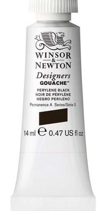 Winsor & Newton Designers 505 Tüp Siyah 14 ml Guaj Boya