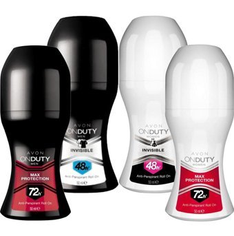 Avon Onduty Invisible ve Max Protection Pudrasız Antiperspirant Roll-On Kadın - Erkek Deodorant 4x50 ml
