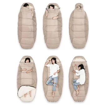 Naturehike PS300 -9 Derece Polyester Ponje 3 Mevsim Kamp Tek Kişilik Yetişkin Uyku Tulumu Gri