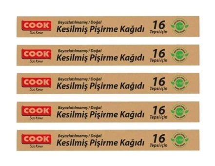 Cook Doğal Kesilmiş Pişirme Kağıdı 5x16 Adet