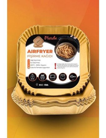 Platube Kare Airfryer Pişirme Kağıdı 50 Adet