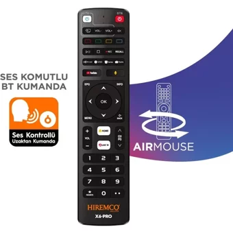 Hiremco X6 Pro 64 GB Kapasiteli 4 GB Ram Wifi 4K Android TV Box