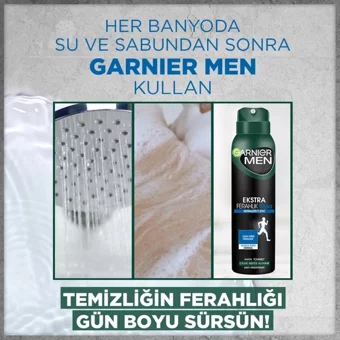 Garnier Ekstra Ferahlık Pudrasız Ter Önleyici Antiperspirant Sprey Erkek Deodorant 150 ml