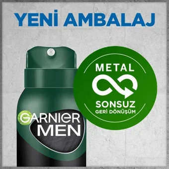 Garnier Ekstra Ferahlık Pudrasız Ter Önleyici Antiperspirant Sprey Erkek Deodorant 150 ml